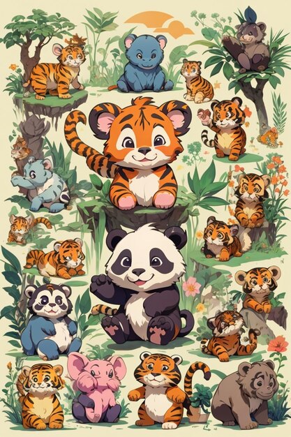 forest and animals sweet