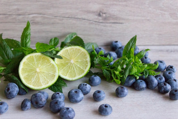 Forest blueberries and lime