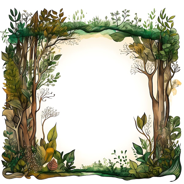 Photo forest canopy earth hour frame frame shaped like a canopy of clipart captivating artwork design