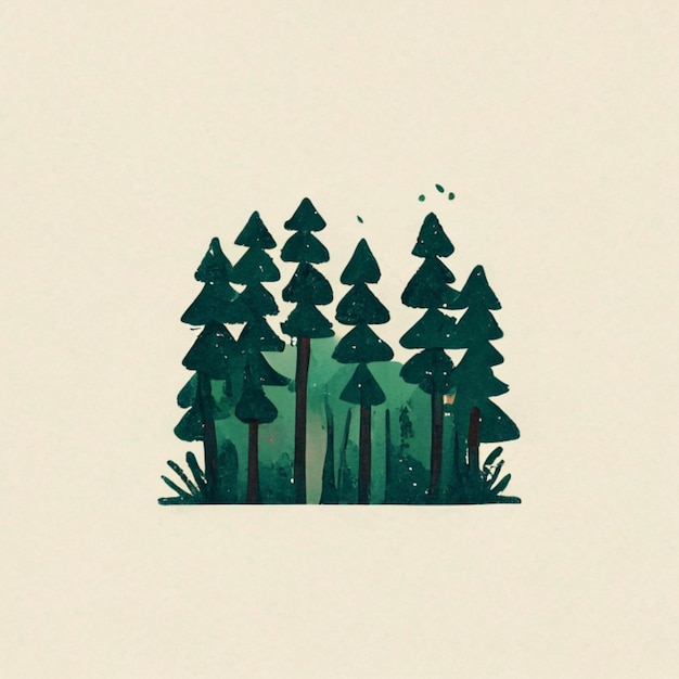 Forest cartoon landscape