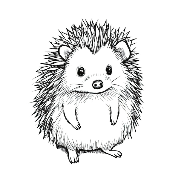 Forest cute hedgehog ai generated