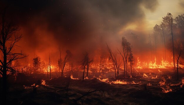 地球温暖化による森林火災