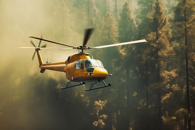 Forest Fire Patrol Helicopter Risk Zone Monitoring