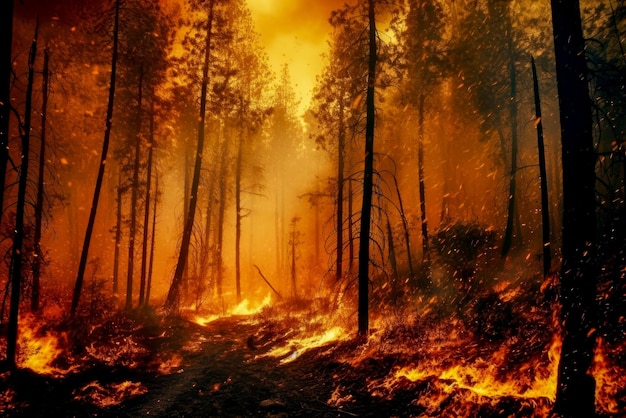 Foto forest fire