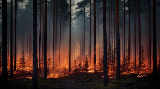 Photo forest fire