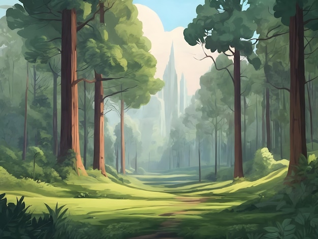 forest flat illustration