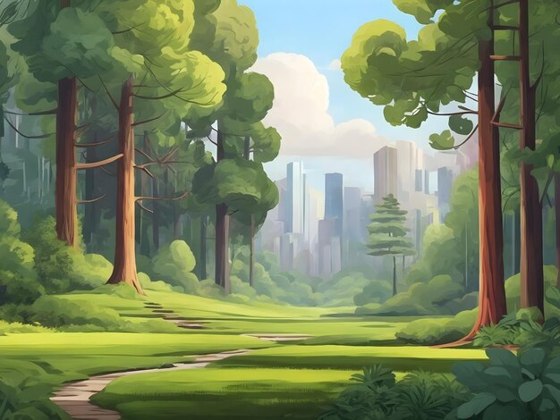 forest flat illustration