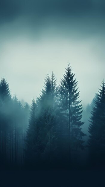 Фото Лес туманная природа туманный фон пейзаж дерево темный туманный туман естественная фантазия тайна