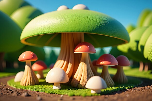 Forest food ingredients mushroom wallpaper background illustration hd photography