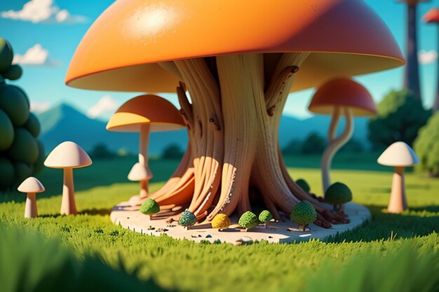 Forest food ingredients mushroom wallpaper background illustration hd photography