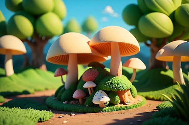 Forest Food Ingredients Mushroom Wallpaper Background Illustration HD Photography