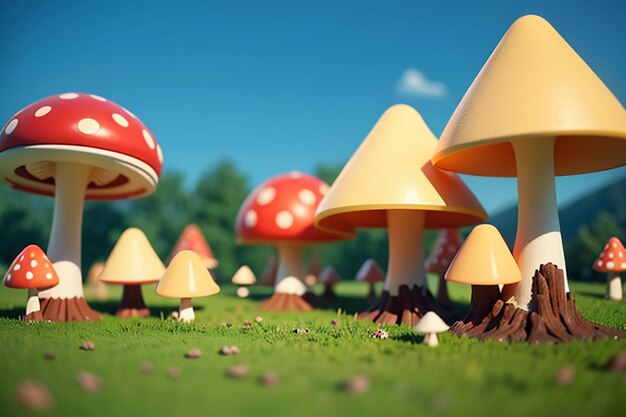 Forest food ingredients mushroom wallpaper background illustration hd photography