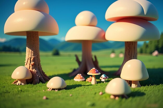 Photo forest food ingredients mushroom wallpaper background illustration hd photography