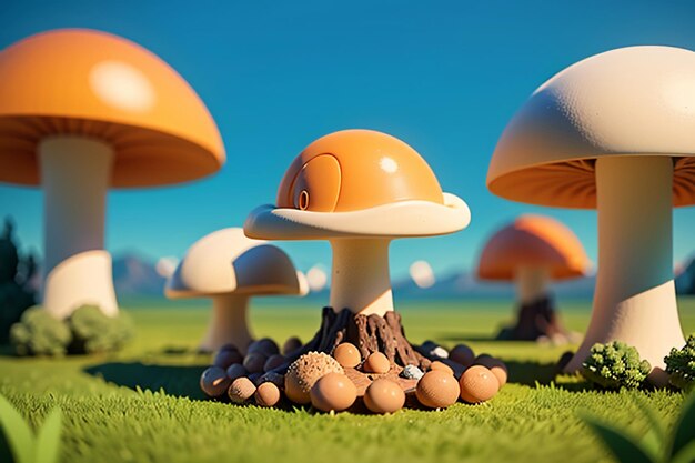 Forest food ingredients mushroom wallpaper background illustration hd photography