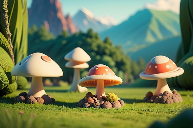 Forest food ingredients mushroom wallpaper background illustration hd photography