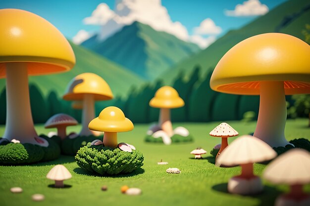 Forest food ingredients mushroom wallpaper background illustration hd photography