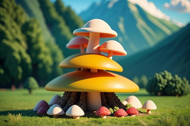 Forest food ingredients mushroom wallpaper background illustration hd photography