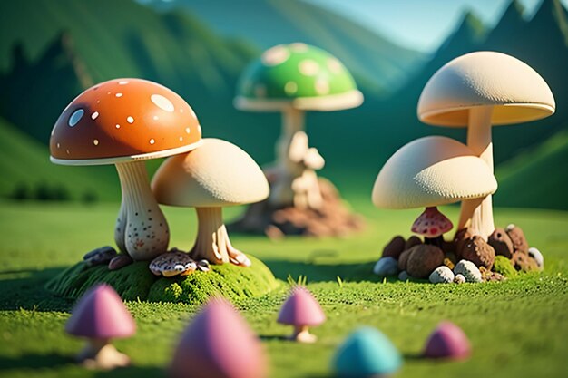 Forest food ingredients mushroom wallpaper background illustration hd photography