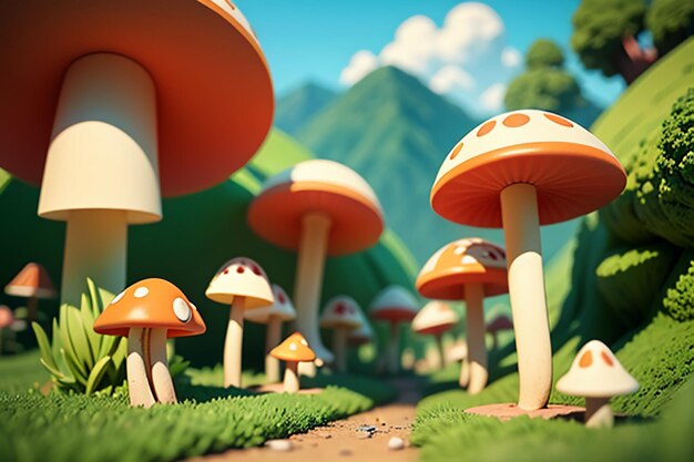 Forest food ingredients mushroom wallpaper background illustration hd photography