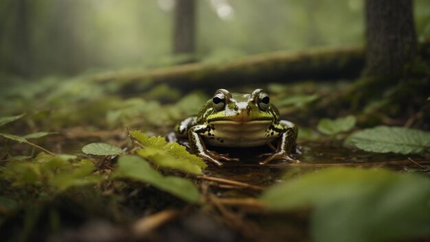 Photo forest frog