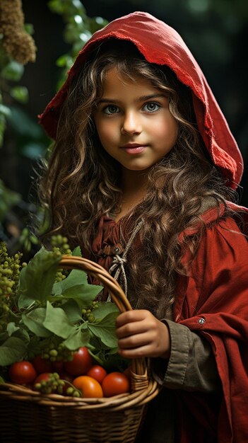 In the forest Little Red Riding HoodxA