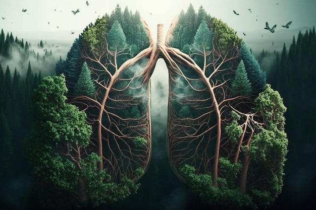 The forest the lungs of Earth Generative AI