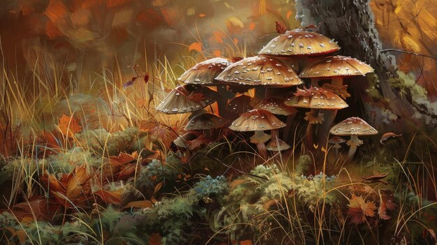 Forest mushrooms Generative AI