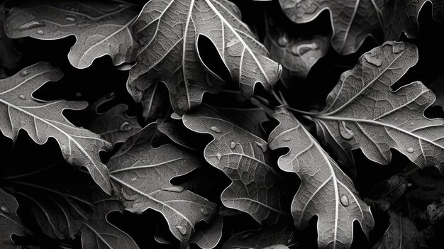 Фото Лесный дуб имеет черно-белые листья