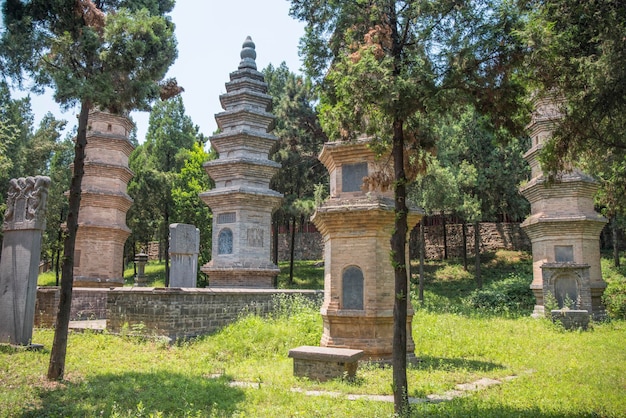 少林寺の森の仏塔