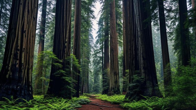 a forest path in the forest