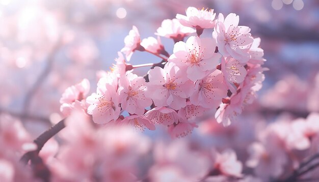 A forest of pink cherry blossoms