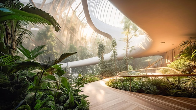 The forest of plants is shown in this rendering.