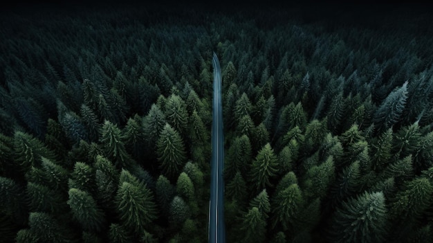 Forest Road from Above