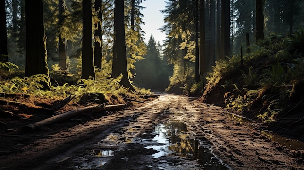 forest road HD wallpaper photographic image