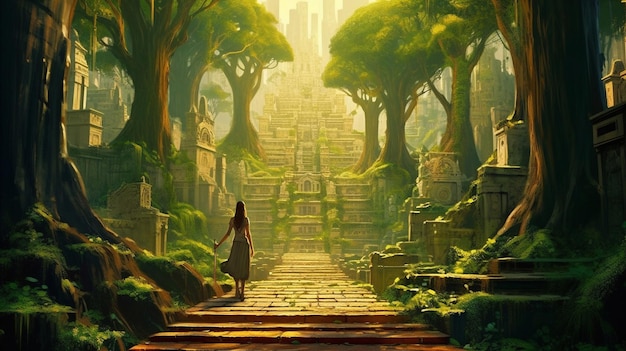 The forest of the temple of the sun