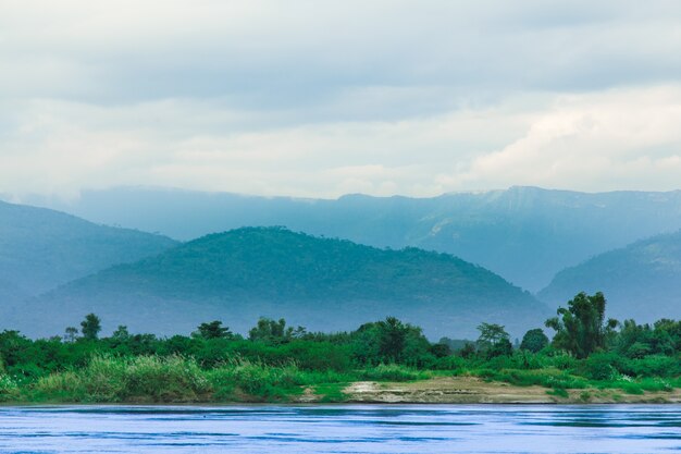 Forests, rivers, mountains and sky