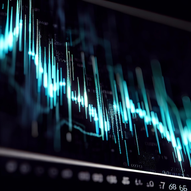 Foto grafico forex in sfondo nero