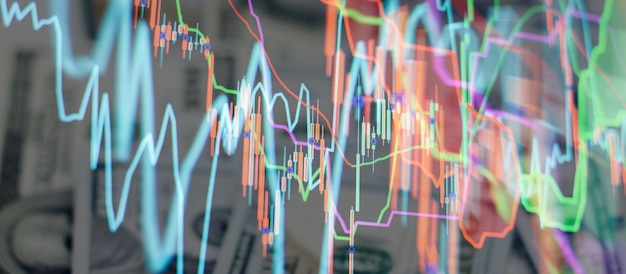 外国為替チャート インターフェイス壁紙投資貿易株式金融と分析の概念