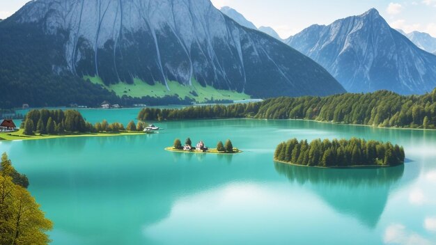 Forggensee a lake in Bavaria Germany