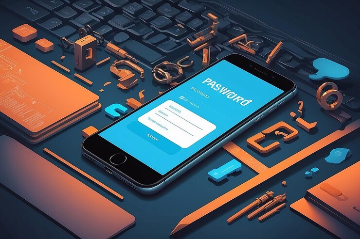 Photo forgot password concept illustration