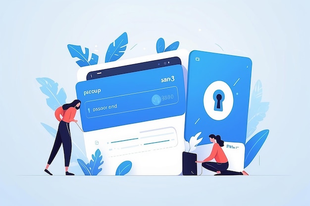 Forgot password concept illustration