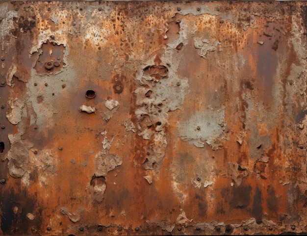 Photo forgotten beauty a poignant poststyle close up of an old rusted metal plate