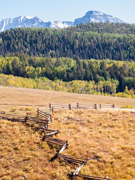 Forgotten farm in autumn.