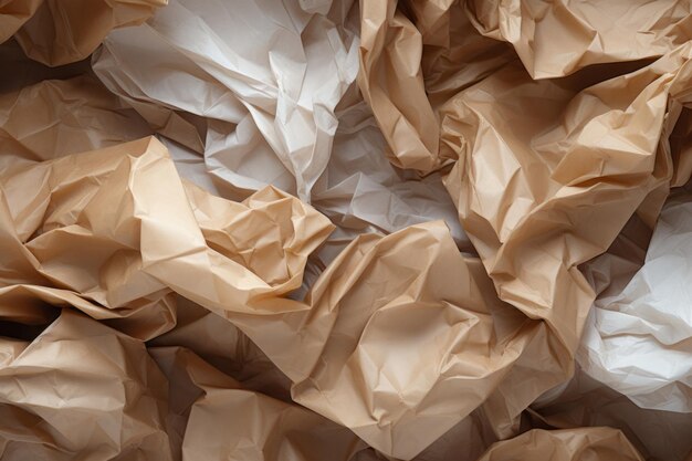 Forgotten Stories Unfolded Brown Crumpled Papers On White Surface ar 32