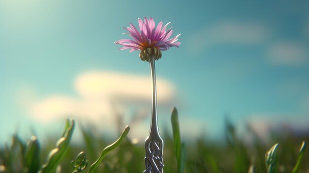 Fork and flower Generative AI