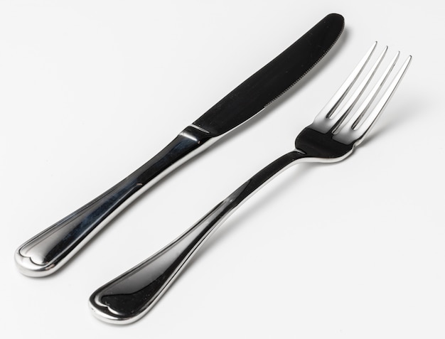 Fork and knife isolated