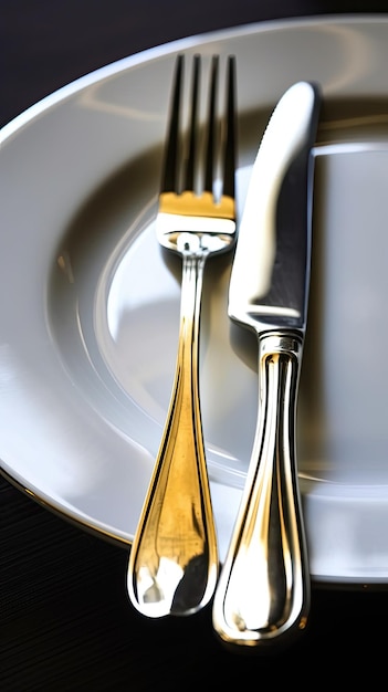 a fork and knife on a plate