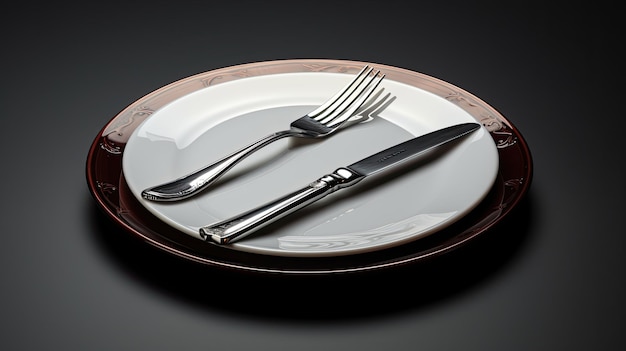 Fork and Knife and Plate