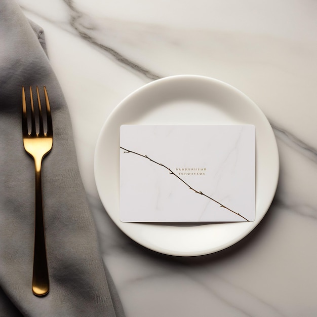 a fork and a napkin are on a table with a napkin.