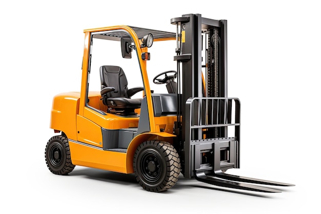 Forklift isolated on white background